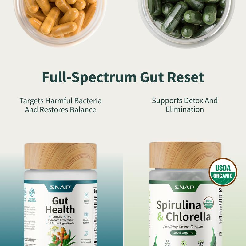 Gut Health Duo – Probiotics + Spirulina & Chlorella